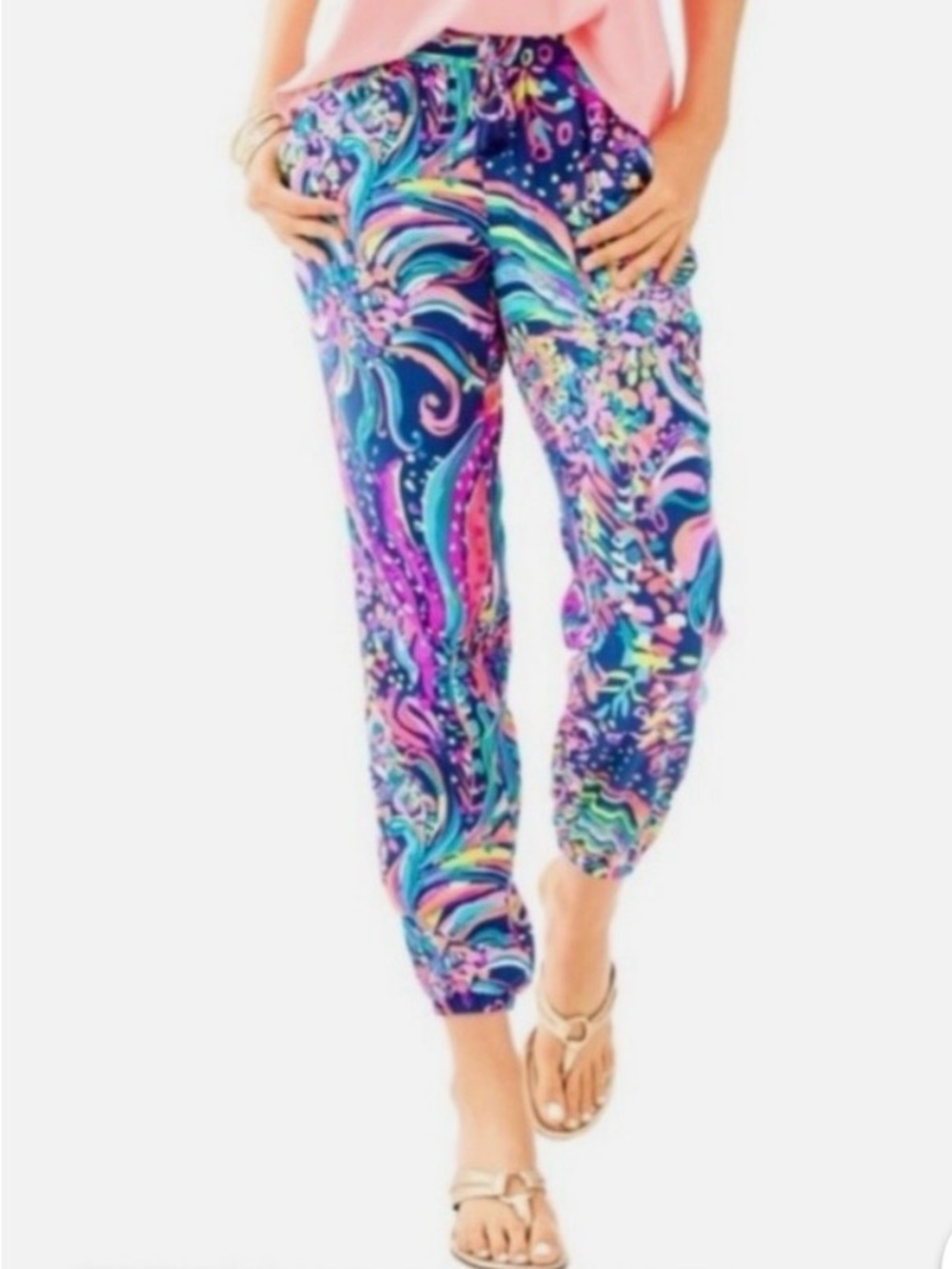 Lilly Pulitzer Piper Beach Loot Jogger Pant Sz S